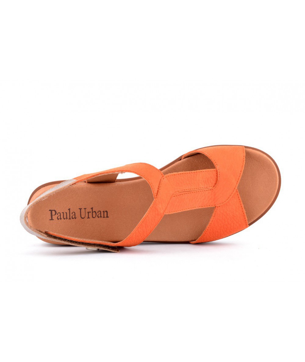 Paula Urban 7-8421 Nobuck Naranja - Lemans Fumo